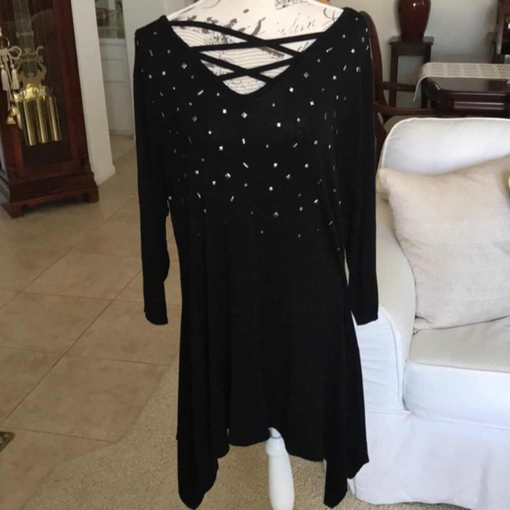 Belldini Black Silver Stud Designer top